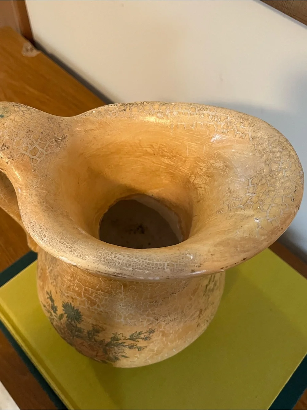 Vintage Thick Ceramic Decor Pitcher